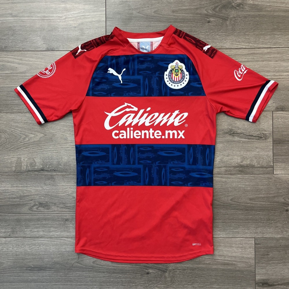 Chivas De Guadalajara Jersey Mens S Red Blue Short Sleeve Caliente